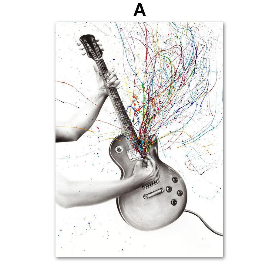 

Гитары, фортепиано, барабаны, скрипка, труба, граммофон, настенное искусство, холст, картины, скандинавские постеры и принты, картины для декора гостиной 30x40cm No Framed