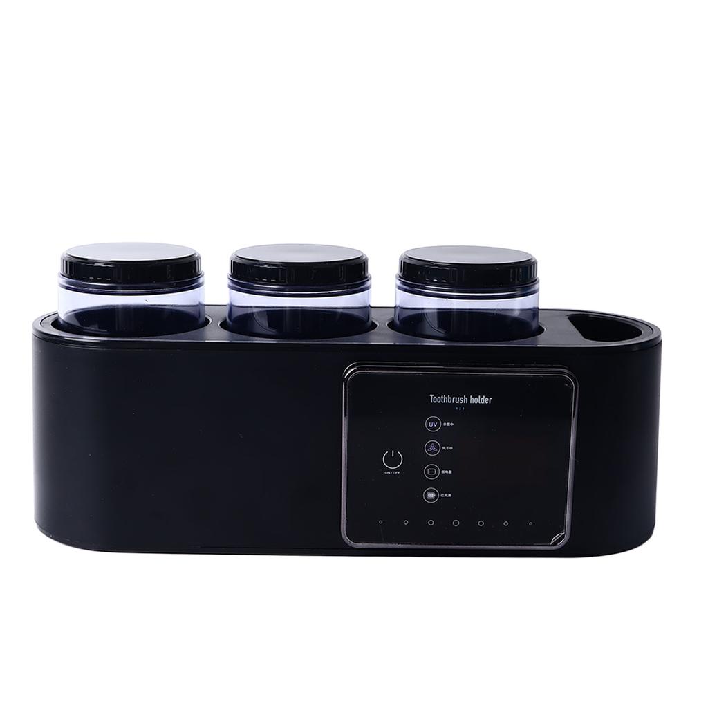 Toothbrush Cleaner Wall Mounted Safe Cleansing Electric Toothbrush Holder Cleaner with 3 Cups