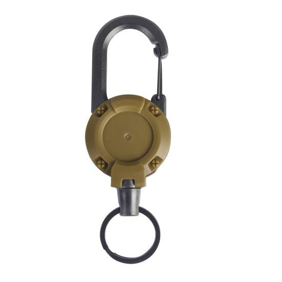 1/8Pcs Retractable Keychain with Steel Wire Rope Carabiner Badge Reel Holder Clip Key Ring Heavy Duty Outdoor Camping Climbing Anti-lost Buckle