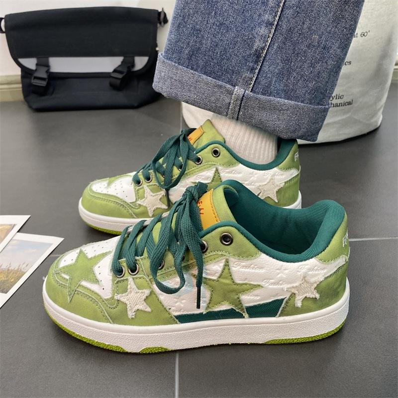 Nieuwe Japanse platte pentagram skateboardschoenen dames ins casual sportschoenen