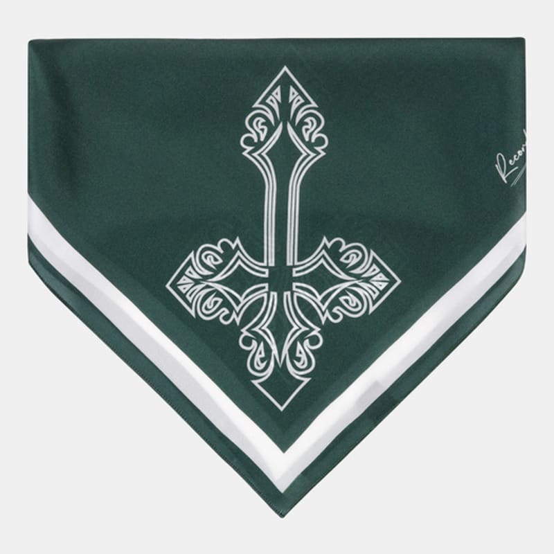 RECLOW CROSS SILK SCARF KHAKI Scarf