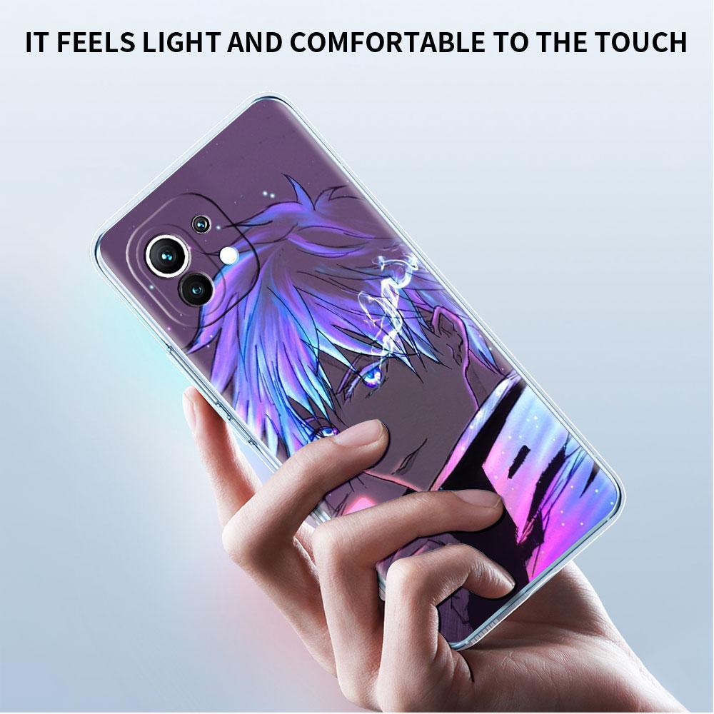 Przezroczyste Etui Do Xiaomi Mi Poco X3 NFC M3 Pro F3 F1 11 Lite 12 Note 10 11T 9T Przezroczysta Osłona Telefonu Jujutsu Kaisen