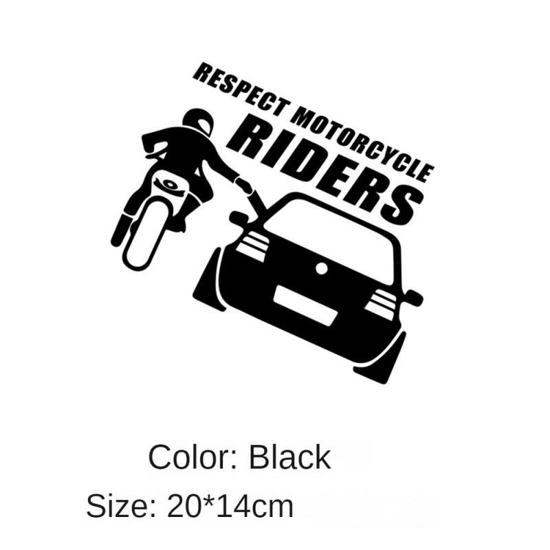 

Повага до байкерів автомобіля наклейка водонепроникна світловідбиваюча наклейка decal смішні вінілові велосипед мотоцикл автомобіль аксесуари прикраса