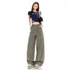 Spring Summer Vintage Floor Saber Cut Denim Pants For Women Casual Pants Oversize Denim Trousers