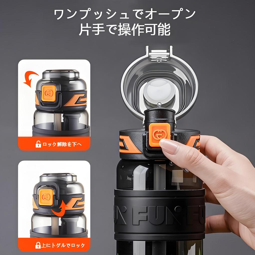 Botella de Agua IOLOYU 750ml con Pajita, Botella de Plástico Ligera para Niños, Transparente, Elegante, Fácil de Limpiar, Botella Deportiva para Niños, Niñas y Adultos,