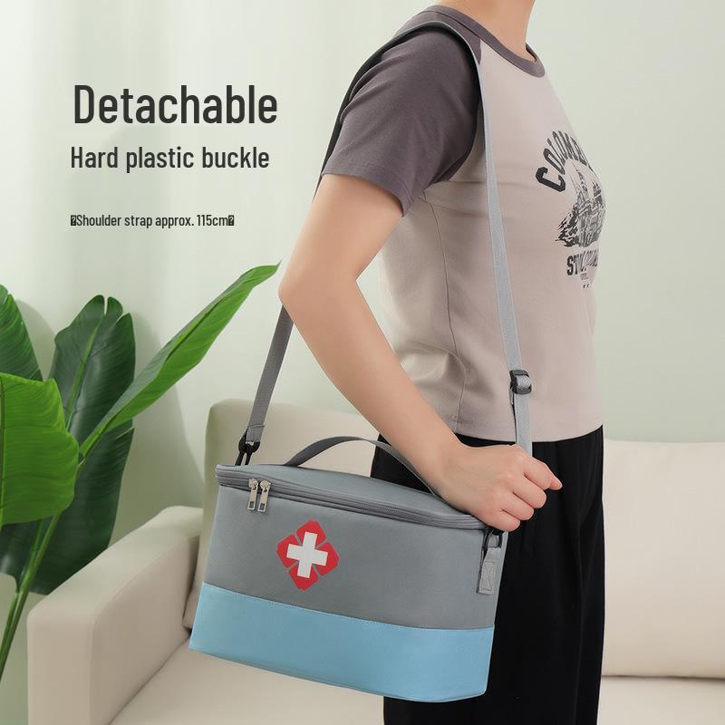 Portable Large-Capacity Medicine Bag: Outdoor Foldable Drug Storage & Travel First Aid Kit