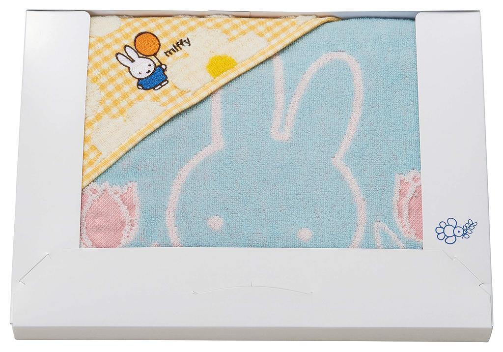 Marushin Towel Miffy and Flower 5935006700 1 Hand Towel and 1 Face Towel Gift, Greeting, Moving, Miffy, Garden, MF-0820,