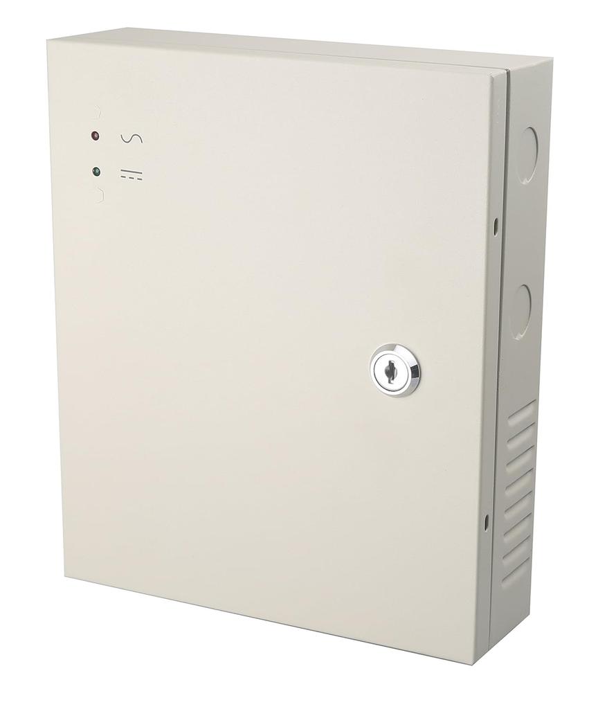 18-Channel DC12V 10A Reset Fuse CCTV Power Box with AC Plug & Lock for Security Cameras, DVRs