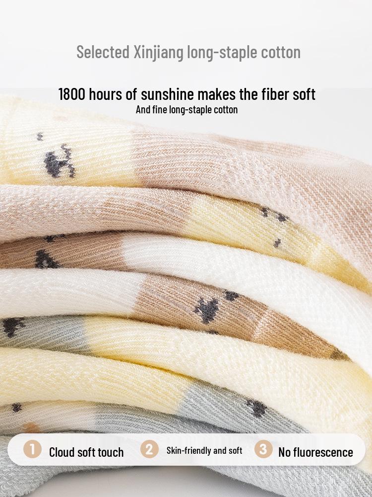 Spring Baby Mesh Cotton Socks - Seamless Small Ear Design for Boys and Girls