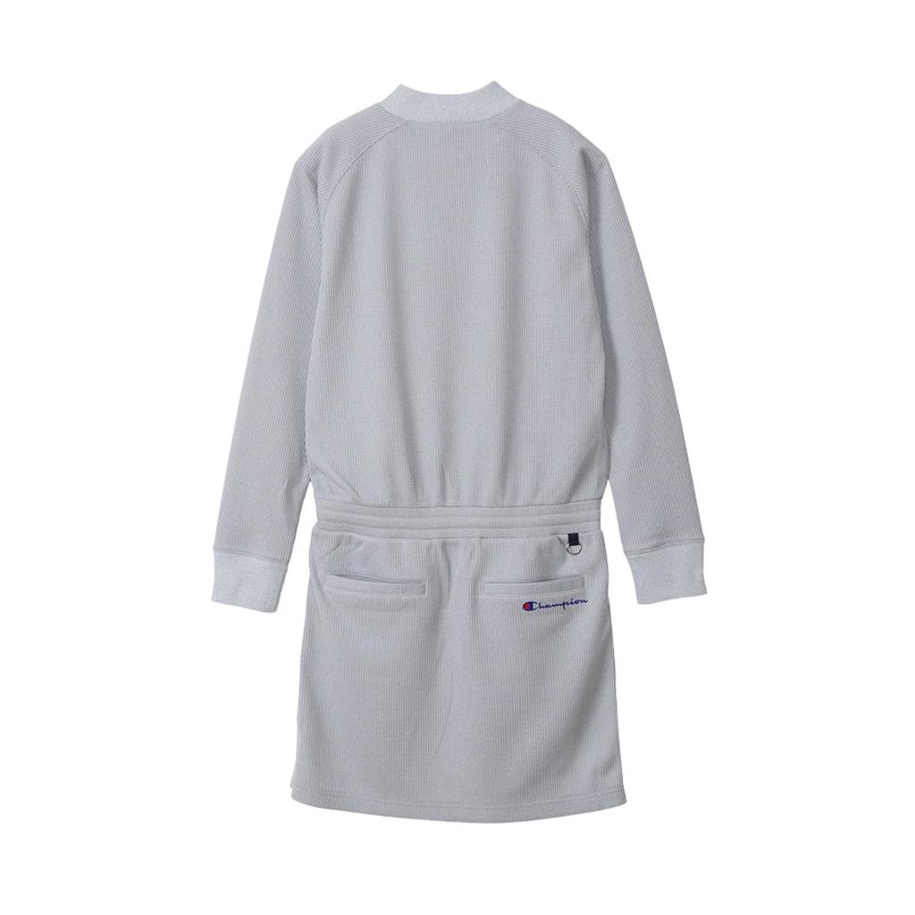 Champion Long Sleeve Warm Graphic Logo Print Oxford Women's Anti-Static Dress, Gray, CW-YG404