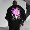 DB Buu Dragon Ball Demon Man Buo Anime Peripheral Design Sense Printed Heavy Cotton Tshirt Short Sleeve Mens Top Trendy