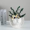 Ceramic Vase Handmade Bottle With Hat Hanging Modern Tabletop Decor for Floral Arrangement Studio