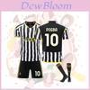 2324 Juventus Home Jersey Set With Socks 10 Polyester Fiber Fabric Children And Adult Sizes
