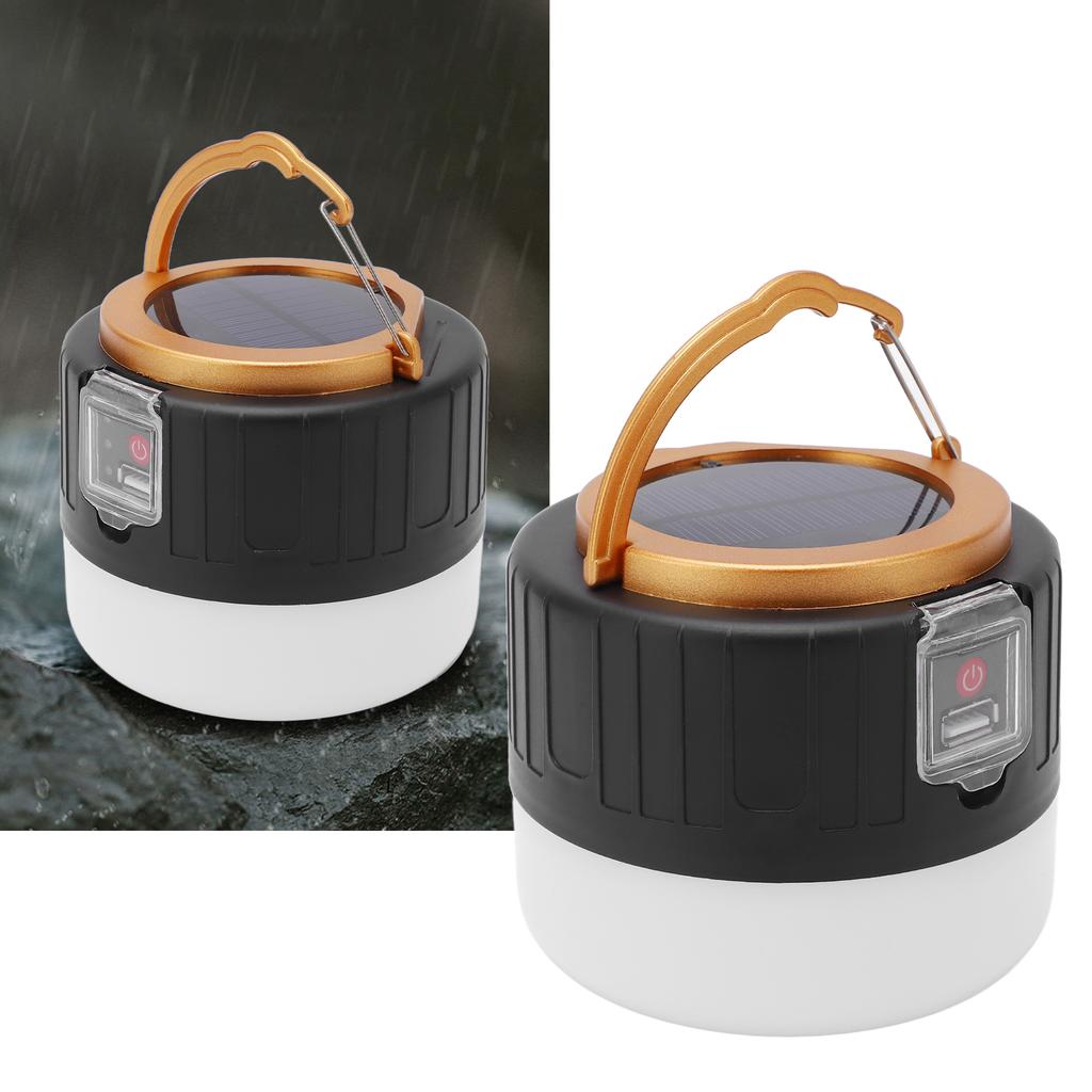 LED Camping Lantern Multifunction Solar Powered Outdoor Tent Lamp for Camping Night Market Stall Emergency