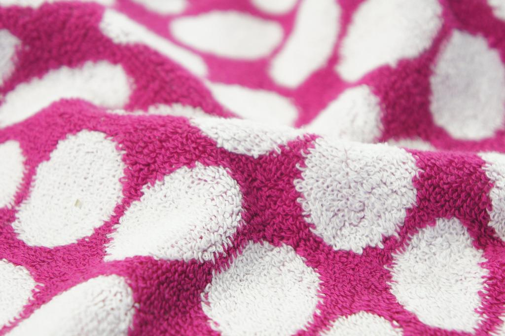 Orim Imabari Bath Made In Bubble Pop Polka Dot Pink Towel, Japan,