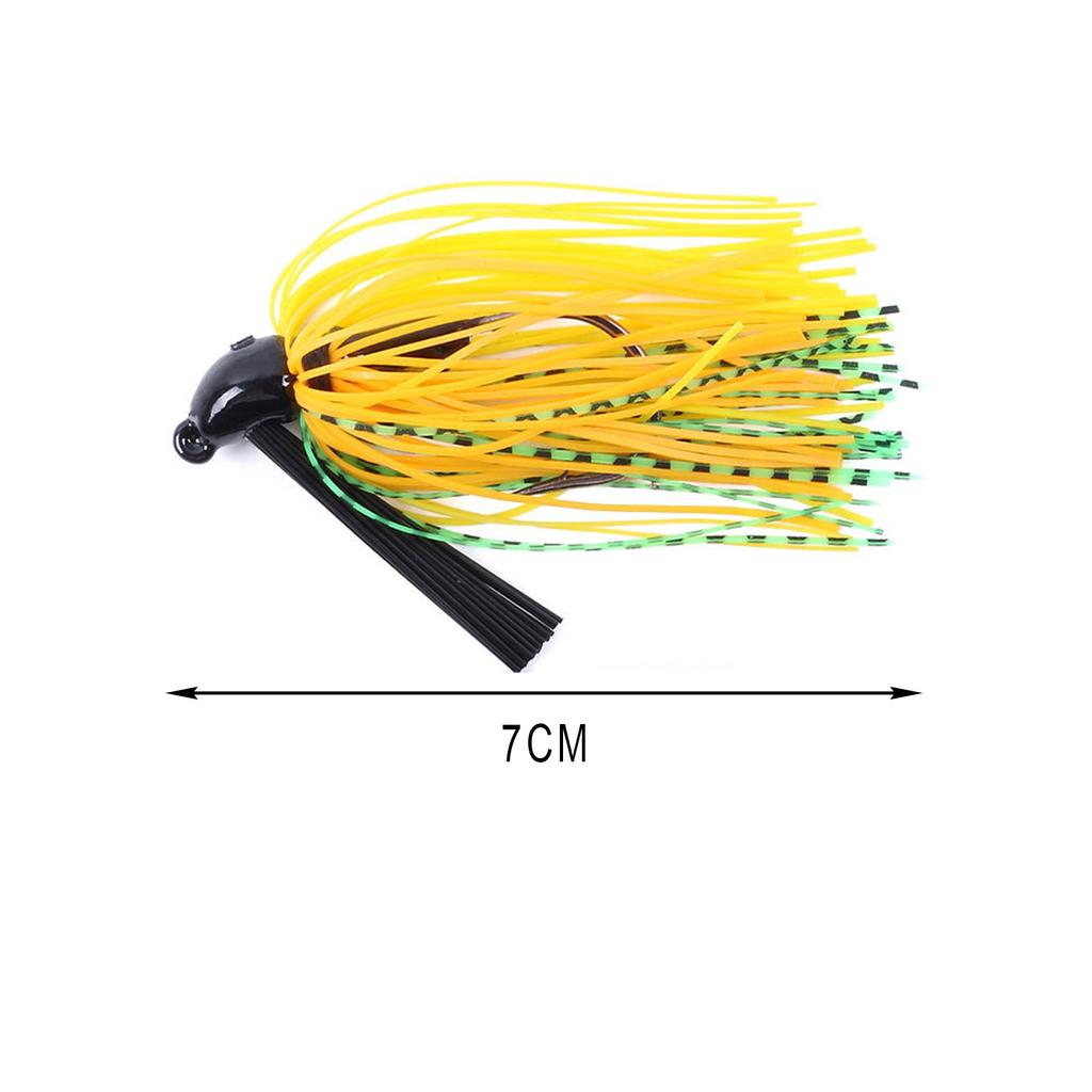 Fishing Jig Head with Weed Guard Bass Fishing Lure Soft Silicone Skirted Hook for Freshwater and Saltwater Angling Tackle