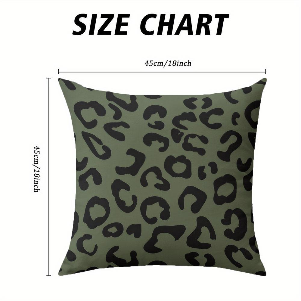 Moos-Leopard quadratische Jacquard-Kissenhülle für Sofa Büro Lendenkissenbezug Heimdekorations-Kissenbezug
