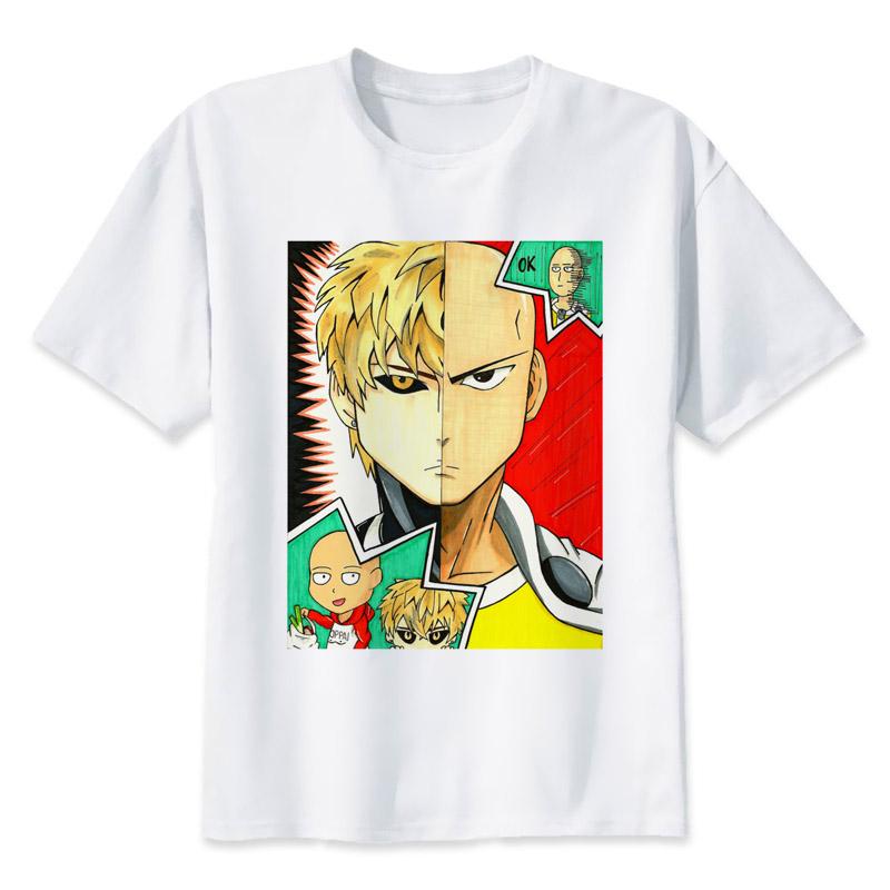 2023 New Women T-Shirt One Punch Man Print Top Female T Shirts Harajuku Casual Round Neck Streetwear Ladies Clothes