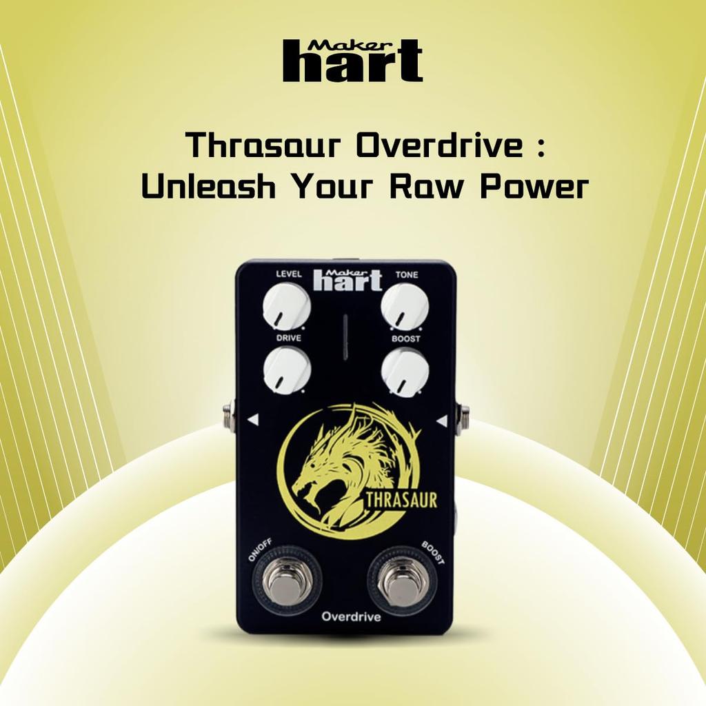 Maker Hart BOOST mode equipped overdrive DSP independent overdrive 4 adjustment guitar effect pedal pedal, 32-bit processing, operation, knobs,