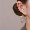Elegant Purple Rhinestone Stud Earrings - Unique, Versatile, and Stylish Ear Jewelry with an Exaggerated Design
