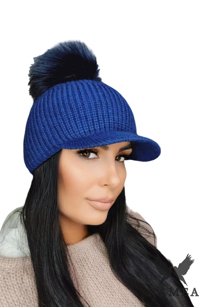 Nasira Women' Winter Cap Navy Blue
