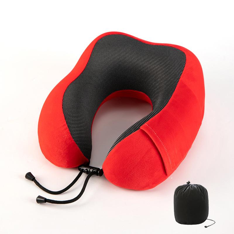 Portable U-Shaped Memory Foam Travel Neck Pillow - Perfect for Airplanes, High-Speed Rail, Office Naps & Cervical Support