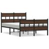 VidaXL Cadre de lit sans matelas avec tête de lit et pied de lit, lit double, meuble de chambre à coucher, lit d'invité, 4017167