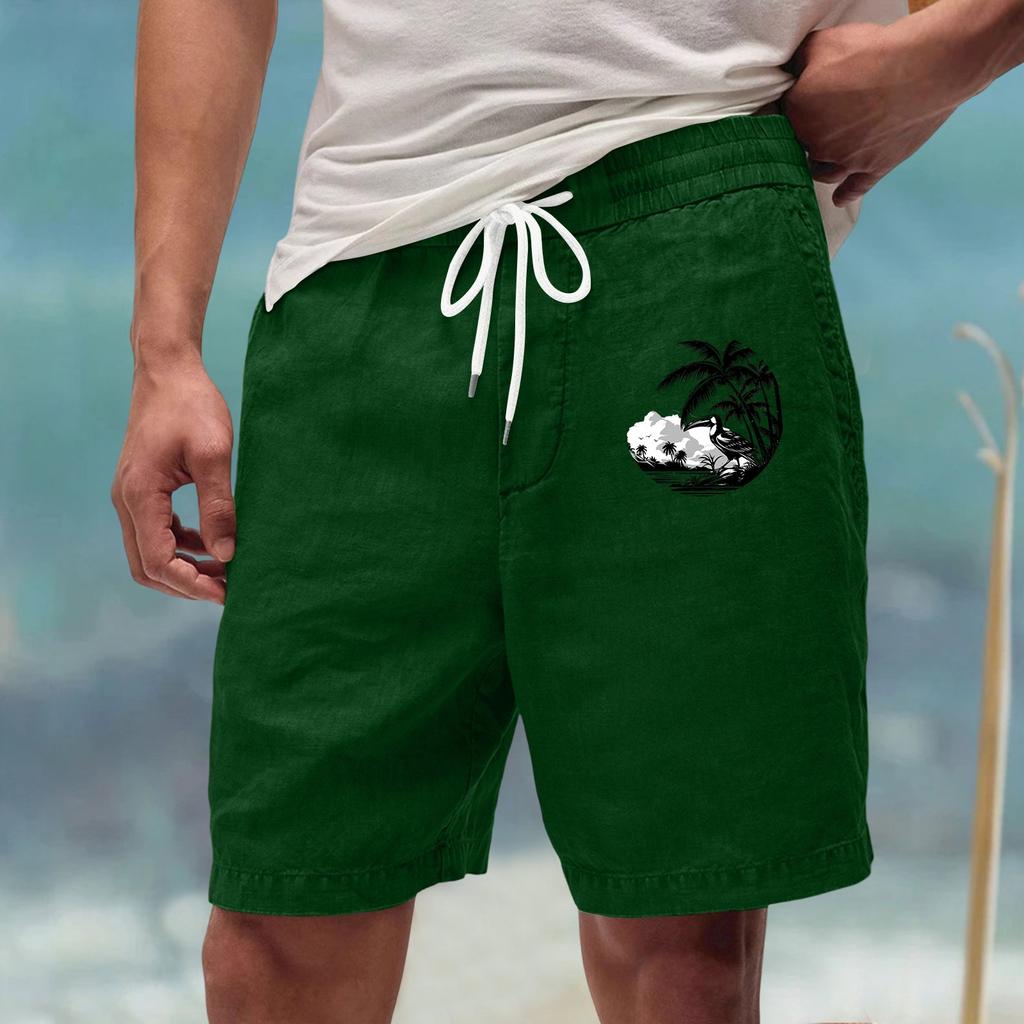 Pánské letní velké ležérní volné sportovní kalhoty plážové šortky