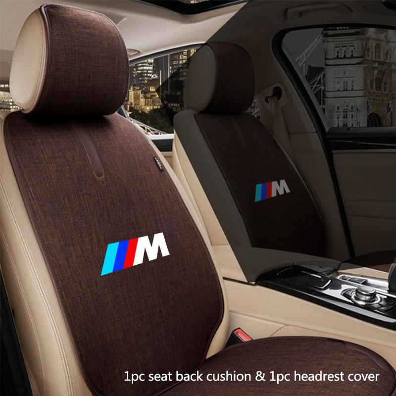 FA6Front/Rear Car Seat Cover Cushion Anti Scratch Protector Pad For BMW M E46 E36 E34 F10 E90 F30 E60 F30 E53 E30 E92 E87 Sticker