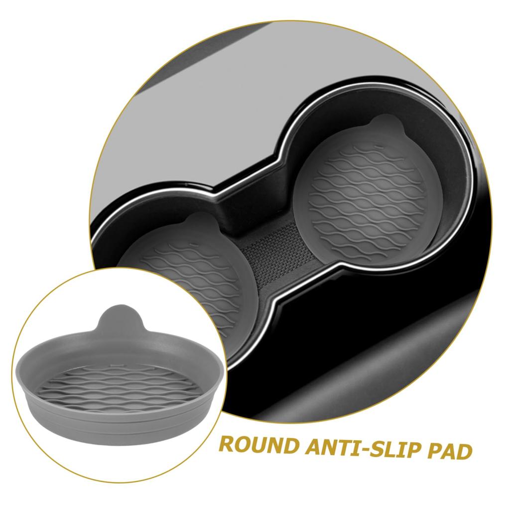 HEALEEP Car Drink Coaster Set of Silicone Cup Car Interior Storage Pad for Highly Easy to x x cm 4, Mat, Round, Non-Slip, Soundproof,