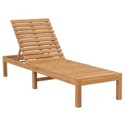 Vidaxl Sun Lounger, Light Teak Wood