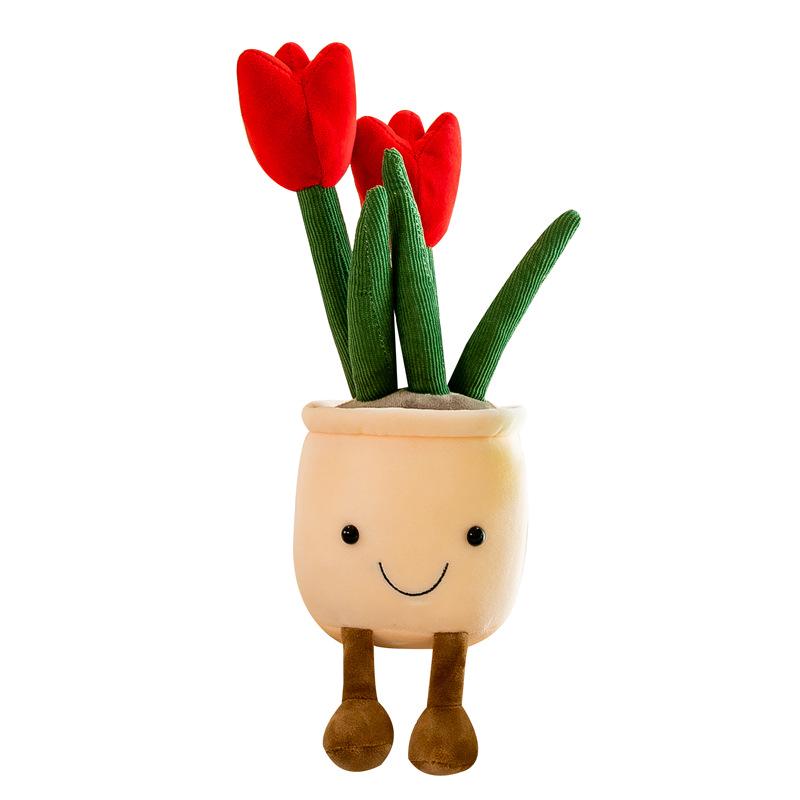 Creative Home Decor: Simulated Plants, Tulips, Succulents, Plush Dolls, Potted Flowers, Ornaments