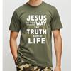 Cotton Tshirt Workout For Her O Neck Tshirt Black Jesus Is The Way The Truth And The Life Hiphop Unisex Tees Unisex Teeshirt