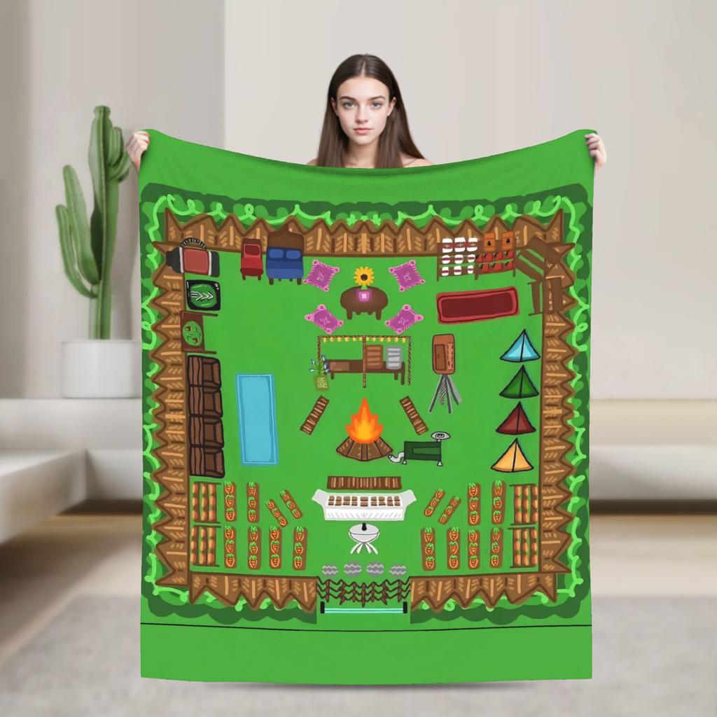 99 Nights in the Forest Base Ideas Blankets Survival Game Flannel Novelty Breathable Throw Blankets for Home All Season Office