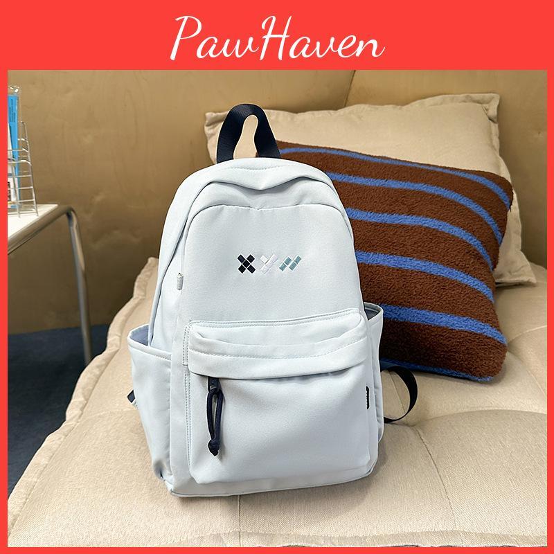 School Color Solid Bag Backpack Large Capacity Middle Schoolers Unisex Gift