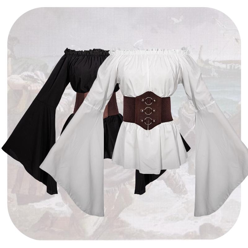 Chemise Longue Pirate Renaissance pour Femme Mangguo Costume Cosplay Vintage