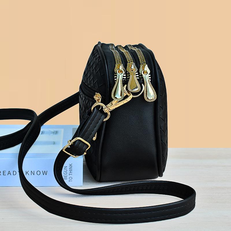 Dámská módní crossbody taška s tkaným vzorem, peněženka, taška přes rameno, držitel na karty, pouzdro na telefon
