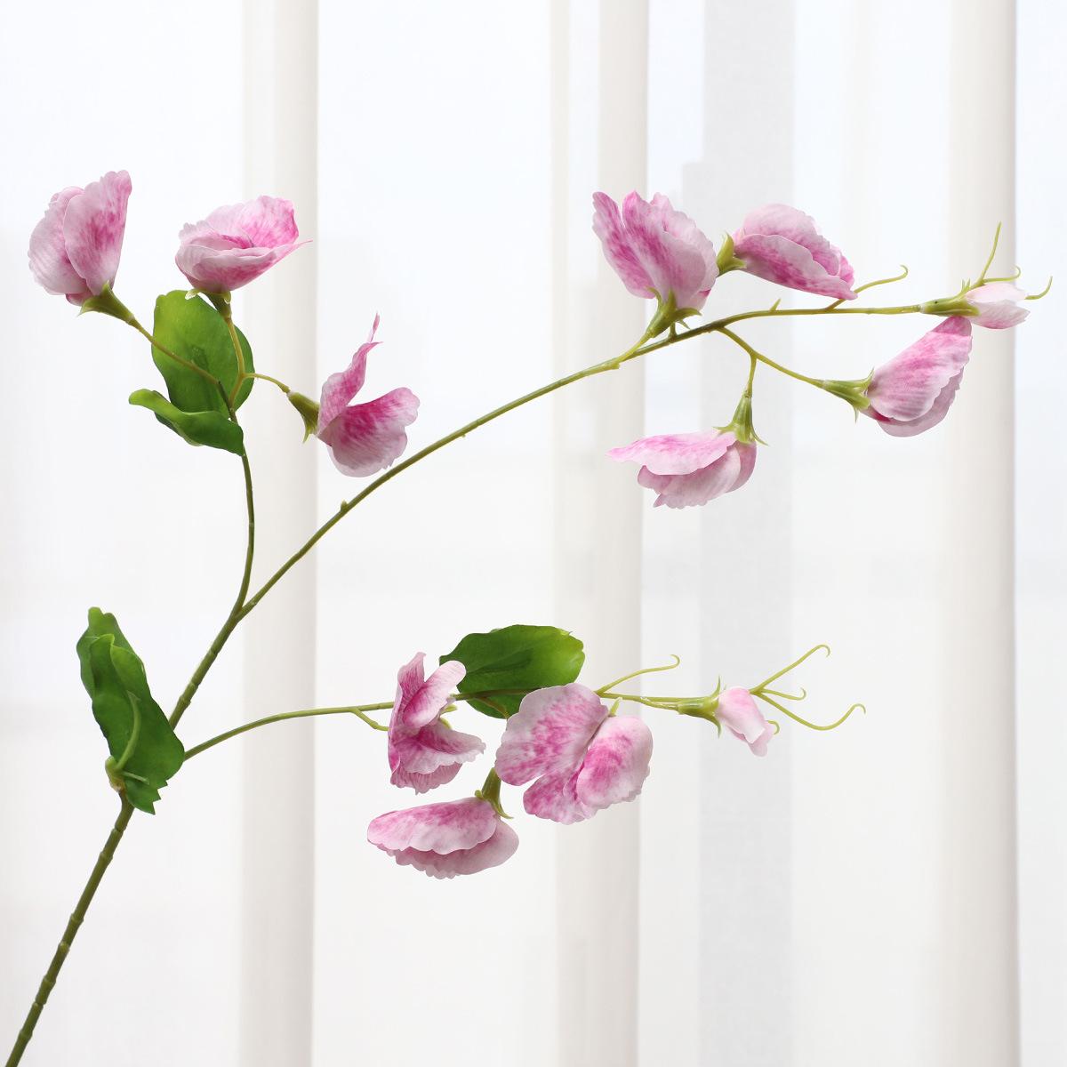 

High-end pea orchid simulated flower home furnishing, living room desktop entrance decoration ornament, hotel props fake flower