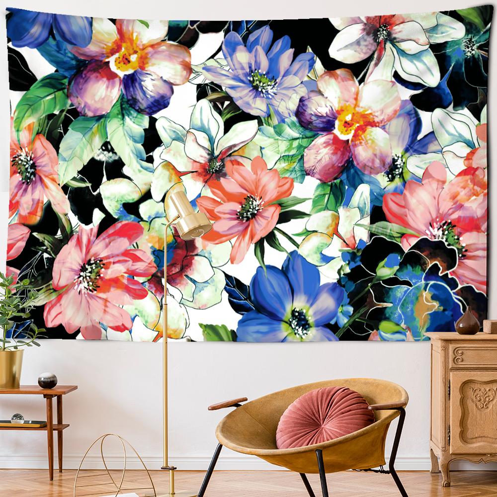 Flower Tapestry Wall Hanging Mandala Bohemian Hippie Witchcraft Art TAPIZ Dormitory Living Room Decor