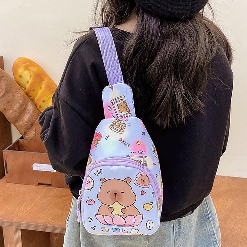 Capybara Backpack Cute Doll Stuffed Bag Multifunctional Storage Bag Capybara Chest Bag Home Decoration Shoulder Messenger Bag