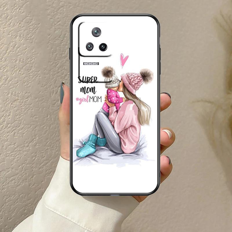 Baby Mother Brown Girl Family Case For Xiaomi 15 Ultra 13 14 13T 14T 15T Pro 17 Pro Ma  POCO F7 F5 F6 X5 X6 X7 Pro Cover