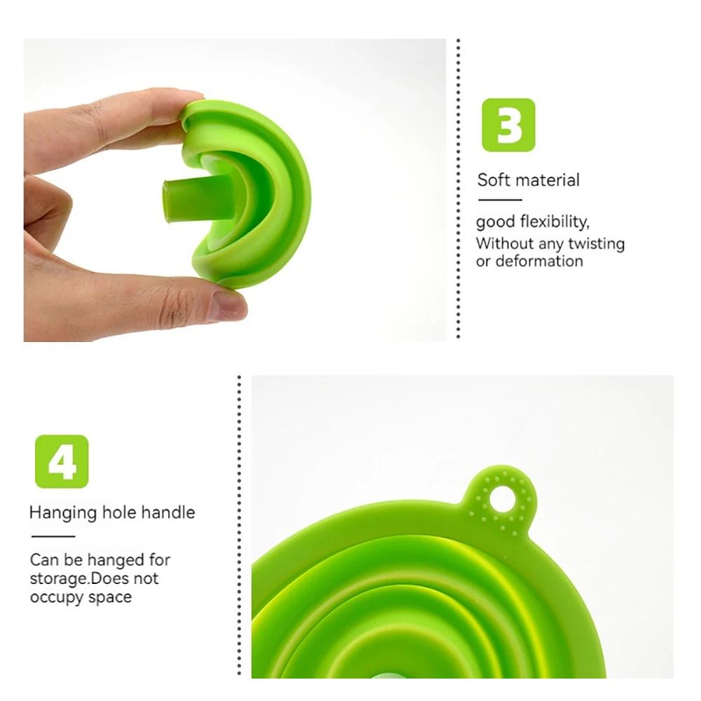 Car Engine Funnel Universal Silicone Liquid Funnel Washer Fluid Change Foldable Portable Auto Engine Oil Petrol Change Funnel