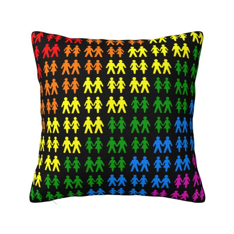 Distressed Gay Bear Pride Flag Stripe Throw Pillow Case Home Decor Cushions Cover For Sofa Car Seat Square Polyester Pillowslip