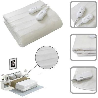 Heated Mattress Topper - TODECO - Double 160x140 Cm - 2x60W - Remote Control - White