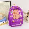 Ultra-light Children Capybara Backpack Nylon Cartoon Animal Book Bag Cute Kids   Schoolbag  Gifts