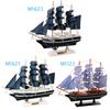 Marino Nautico Creativo Modello Barca a Vela in Legno Decorazioni per la Stanza Figurine Miniature Stile Mediterraneo Nave Ornamenti Piccola Barca Regalo