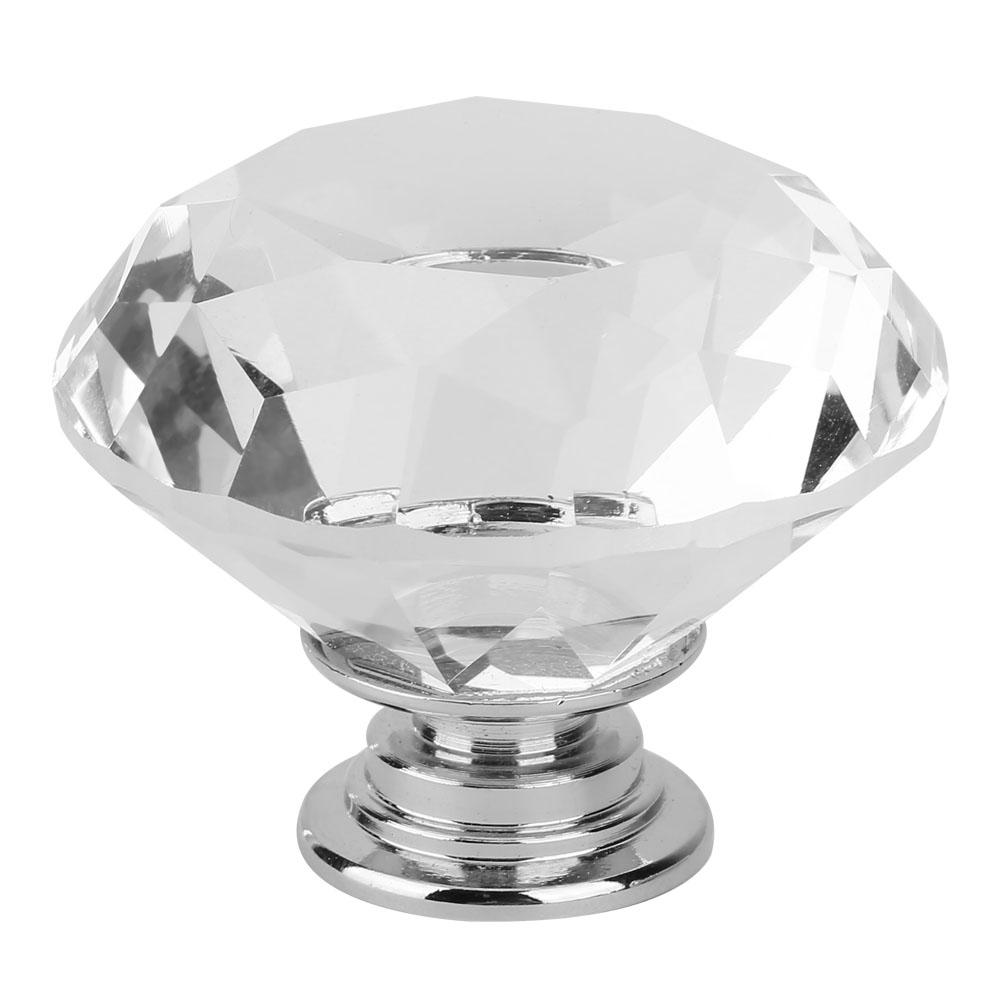 

1 шт. Кристально-стеклянная ручка-кнопка для ящика в форме бриллианта, ручка для шкафа(701 A40 прозрачный)