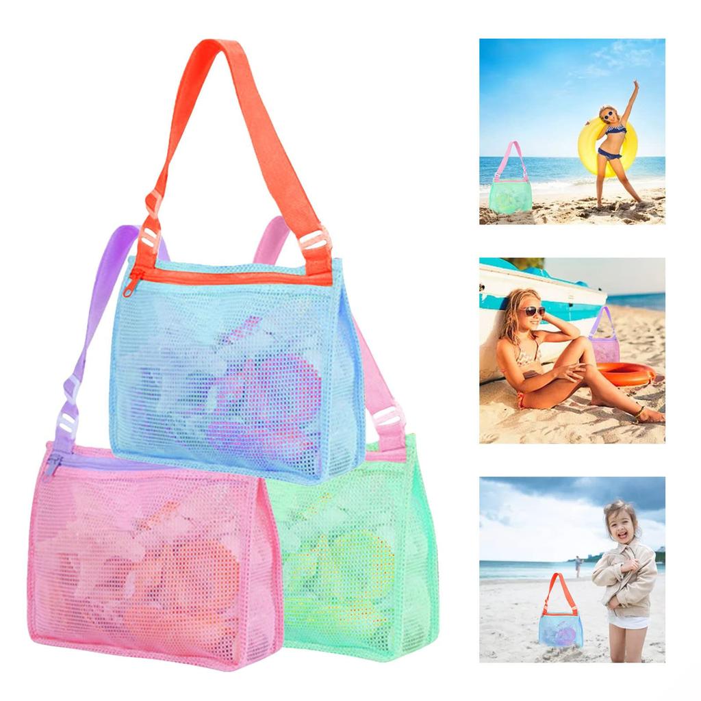 Beach Toy Mesh Beach Bag Kids  Collecting Bag Beach Sand Toy For Holding S Beach Toys Sand Toys Swimming Accessories For Boys And Girls(Only Bags )