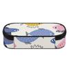 Pencil Case Large Capacity 300D Polyester Smooth Zipper with Mesh Pocket Removable Divider and Pen Slots for School and Study