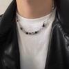 Cross Ice Crack Bead Splicing Spider Necklace Design Sweet Cool Ins Pendant Collarbone Chain Spice Girl Accessories Women